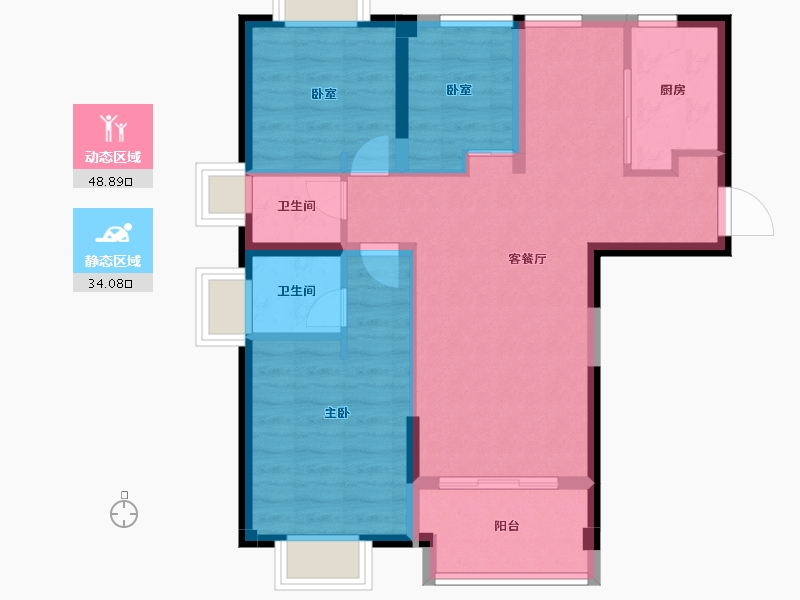 福建省-泉州市-舒华奥体中心-73.90-户型库-动静分区