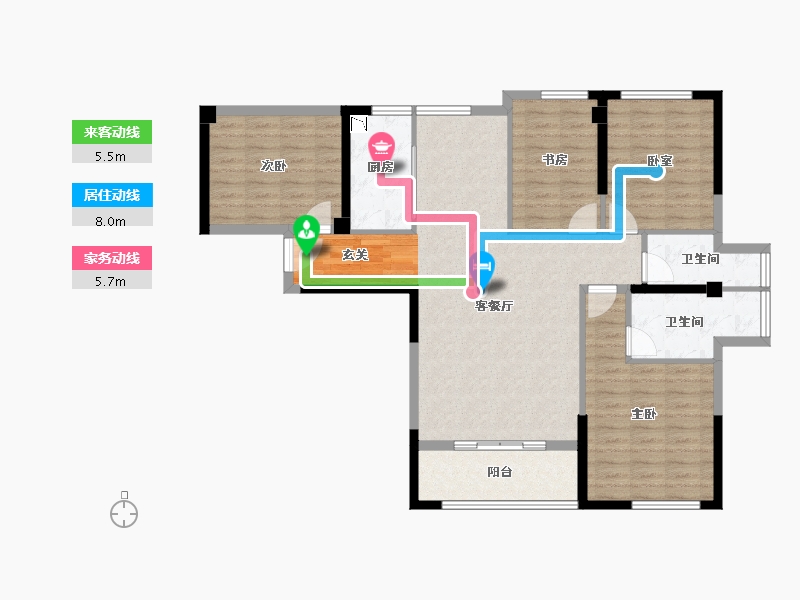 福建省-漳州市-漳发名都-106.00-户型库-动静线