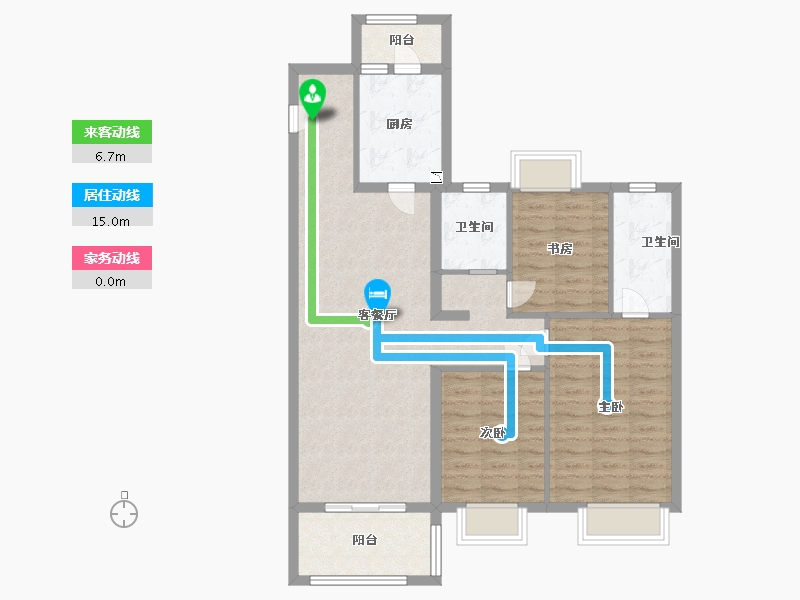 江西省-南昌市-江铃新力臻园-95.00-户型库-动静线