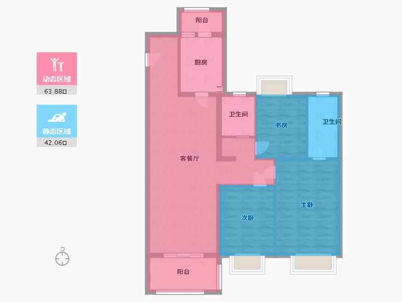 江西省-南昌市-江铃新力臻园-95.00-户型库-动静分区