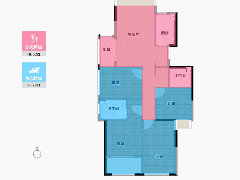 浙江省-丽水市-东方嘉苑-105.00-户型库-动静分区