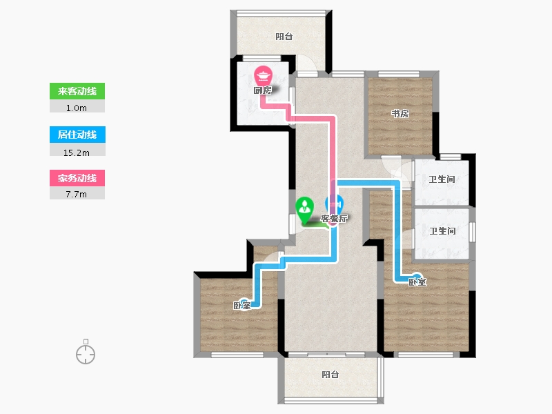 浙江省-宁波市-金隅大成郡三期-96.05-户型库-动静线