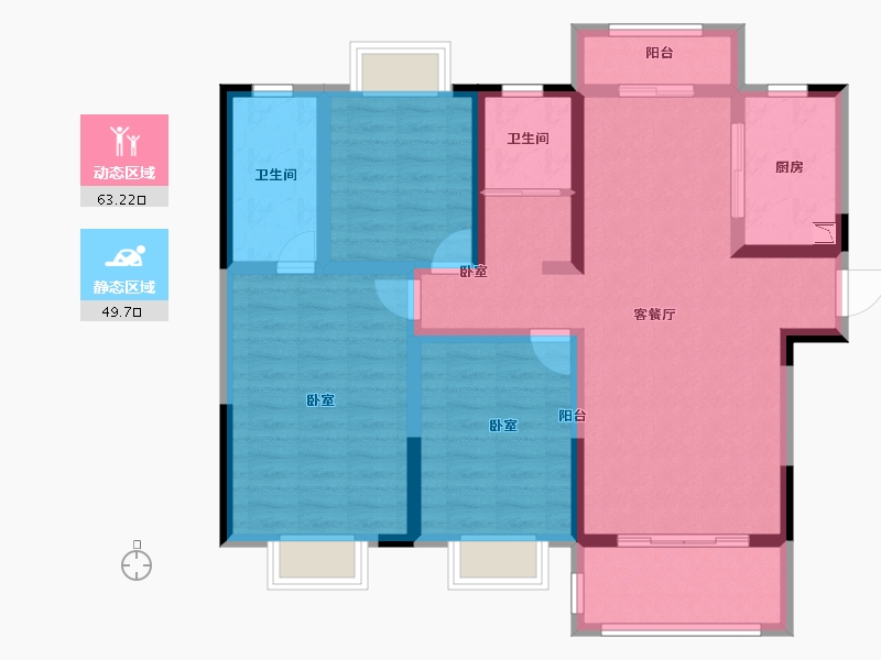 安徽省-淮南市-淮南金融广场-100.01-户型库-动静分区