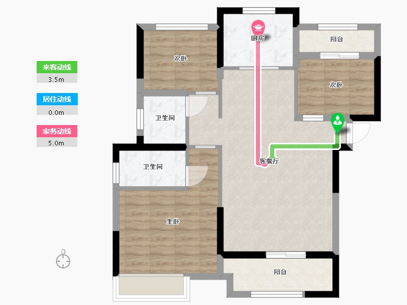 江西省-九江市-满庭春MOMΛ朝阳里-78.39-户型库-动静线