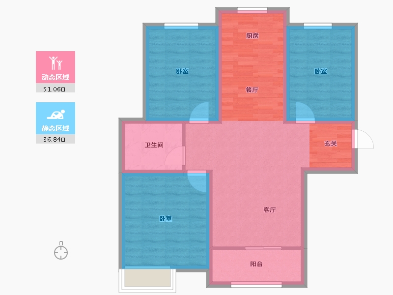 山东省-济南市-中建长清湖-78.43-户型库-动静分区