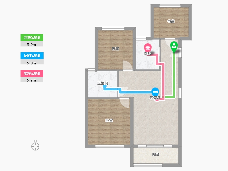 浙江省-湖州市-新都·泰和府-69.02-户型库-动静线