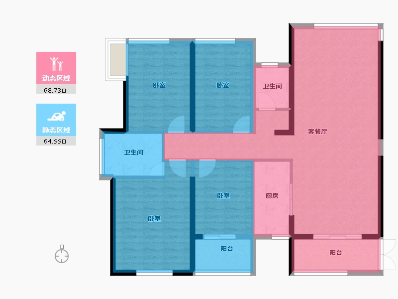 福建省-福州市-群升江山城-120.78-户型库-动静分区