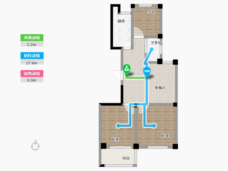 浙江省-宁波市-翰香景庭南苑-86.00-户型库-动静线