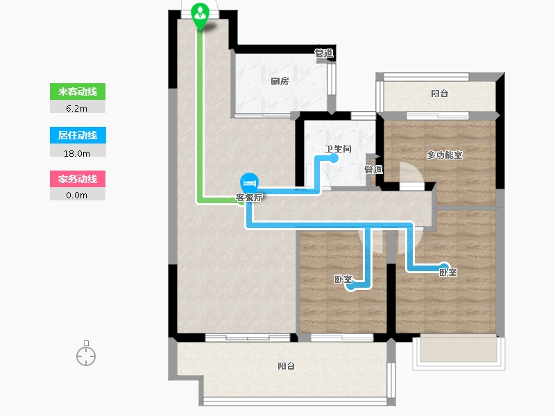 江苏省-盐城市-碧桂园珺尚府-80.00-户型库-动静线