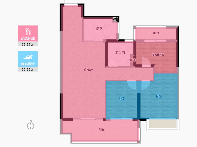 江苏省-盐城市-碧桂园珺尚府-80.00-户型库-动静分区