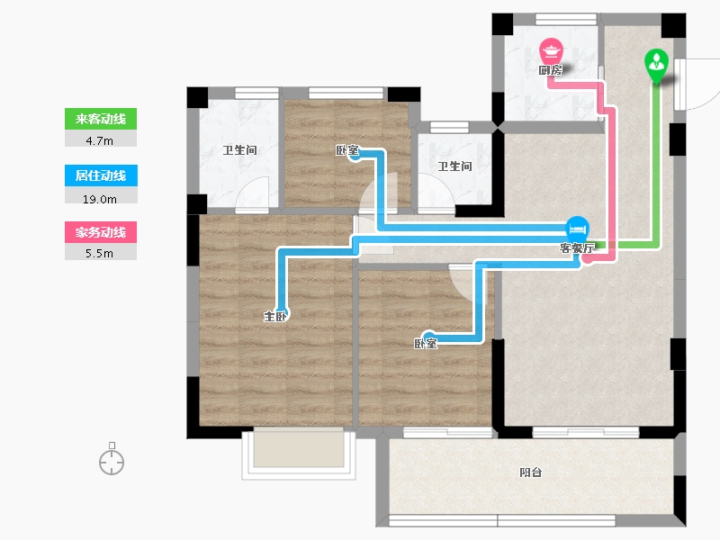 福建省-三明市-万春.珑熙郡-74.90-户型库-动静线