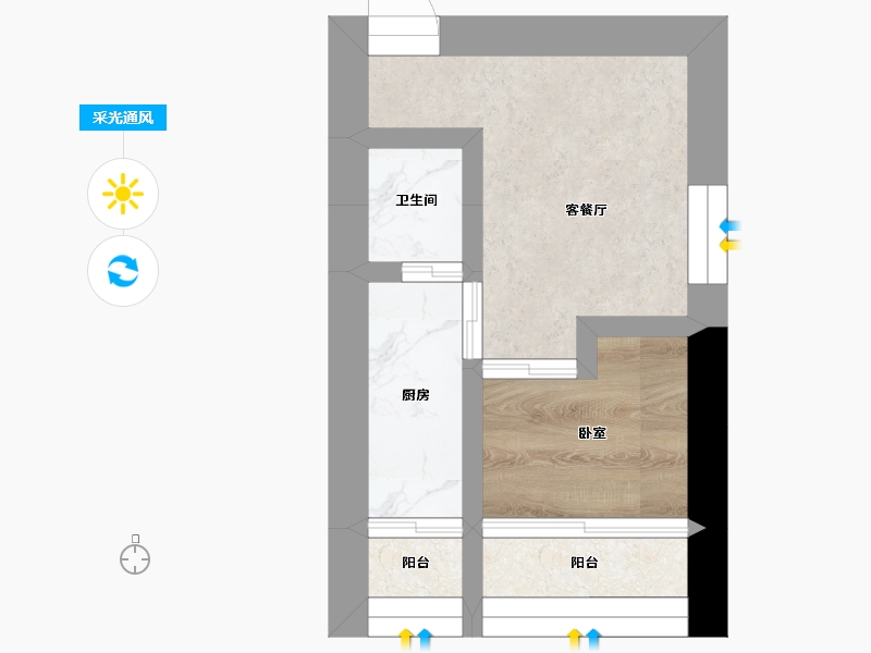 浙江省-嘉兴市-金汇智博广场-5.97-户型库-采光通风