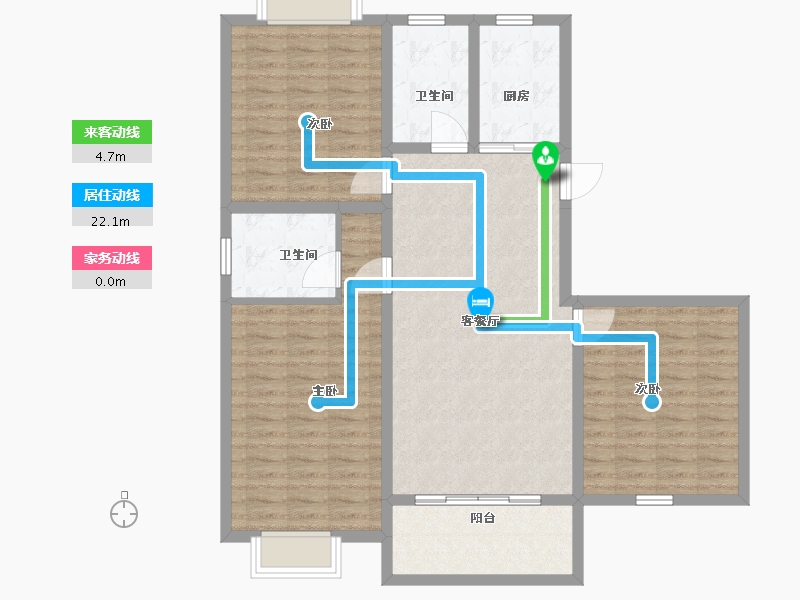 安徽省-池州市-江南都市恬园-108.00-户型库-动静线