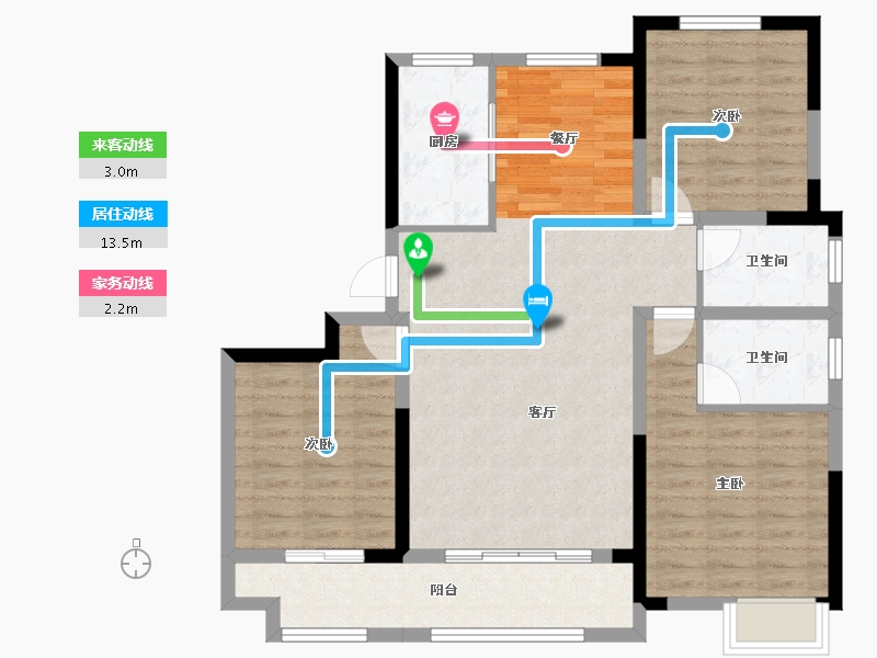 山东省-济南市-中建长清湖-95.96-户型库-动静线