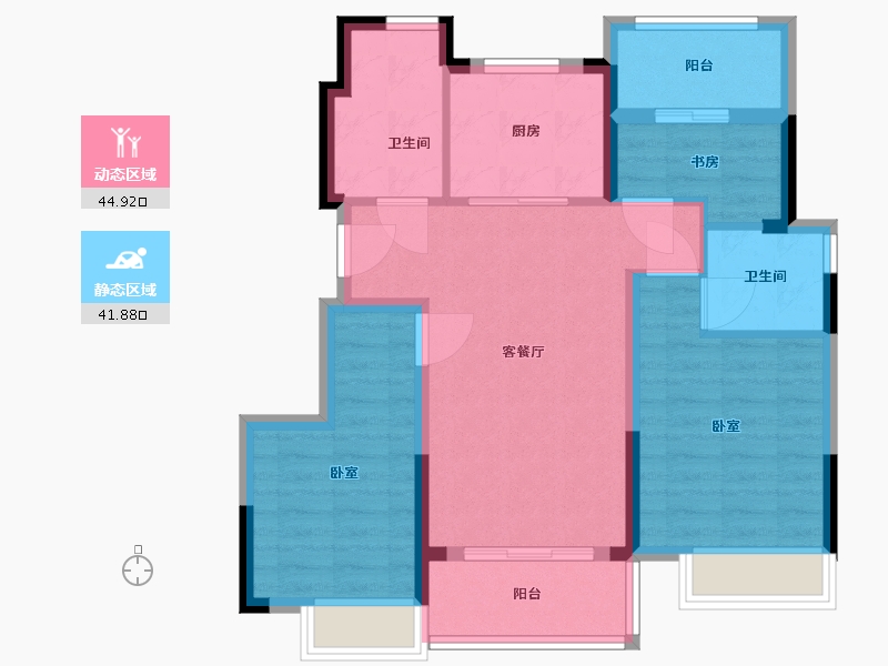 浙江省-宁波市-荣安·春和景明-77.01-户型库-动静分区