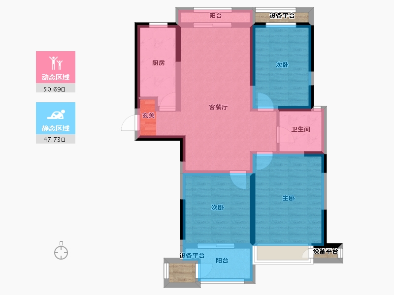 江苏省-常州市-万泰国际广场檀香湾-91.01-户型库-动静分区