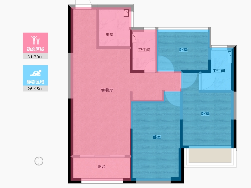 浙江省-丽水市-东方嘉苑-52.05-户型库-动静分区