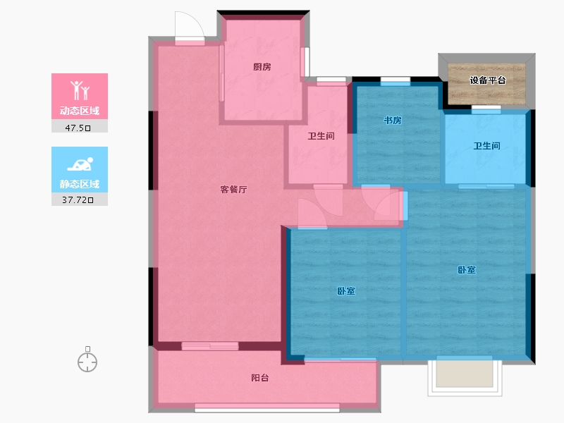 浙江省-嘉兴市-万科泊樾湾-79.00-户型库-动静分区