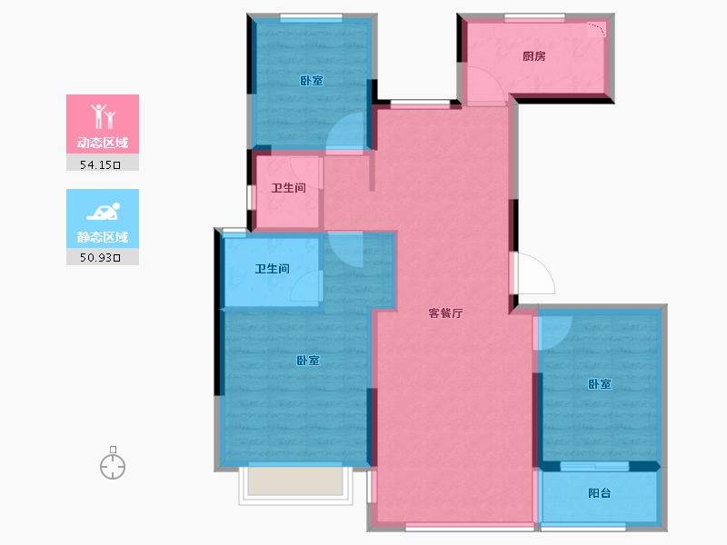 浙江省-绍兴市-东都栖月开化府-93.99-户型库-动静分区