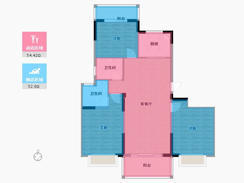 福建省-福州市-东城壹品-96.95-户型库-动静分区