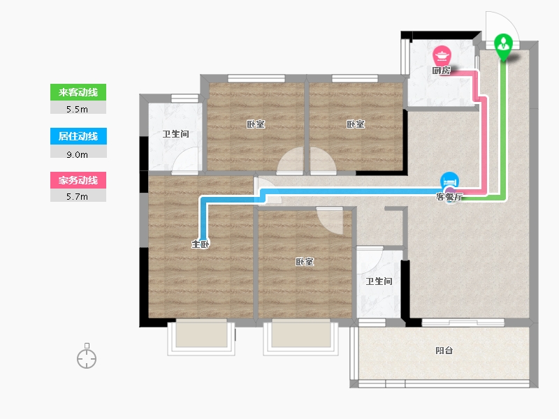 福建省-三明市-万春.珑熙郡-86.22-户型库-动静线