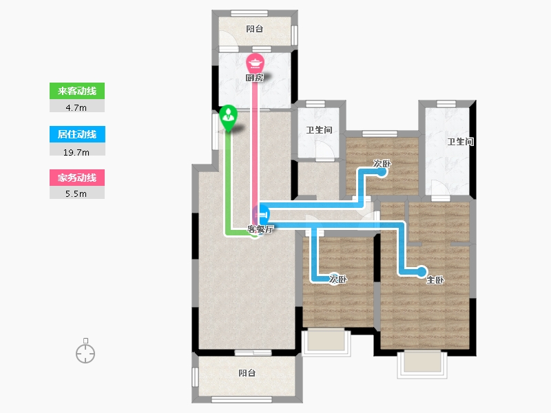 江苏省-南通市-江景瑞园-91.99-户型库-动静线