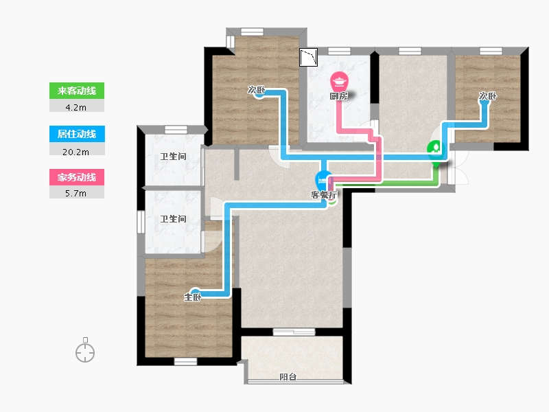 江西省-南昌市-公园壹号-71.00-户型库-动静线