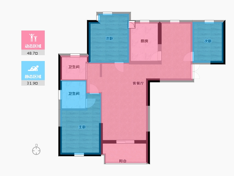 江西省-南昌市-公园壹号-71.00-户型库-动静分区