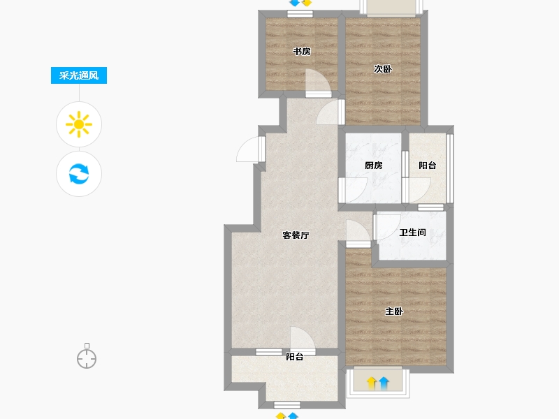 江西省-南昌市-北大资源智汇苑-72.01-户型库-采光通风