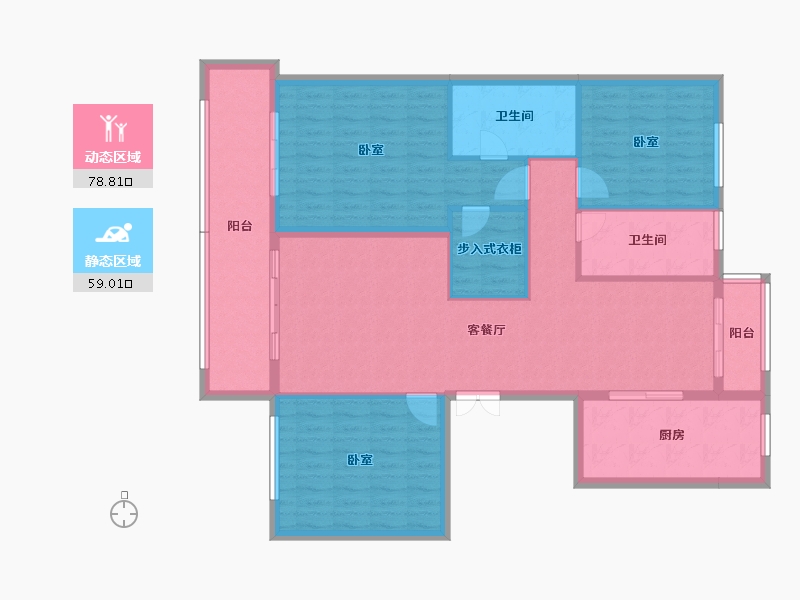 浙江省-衢州市-通策蘭堡-125.57-户型库-动静分区