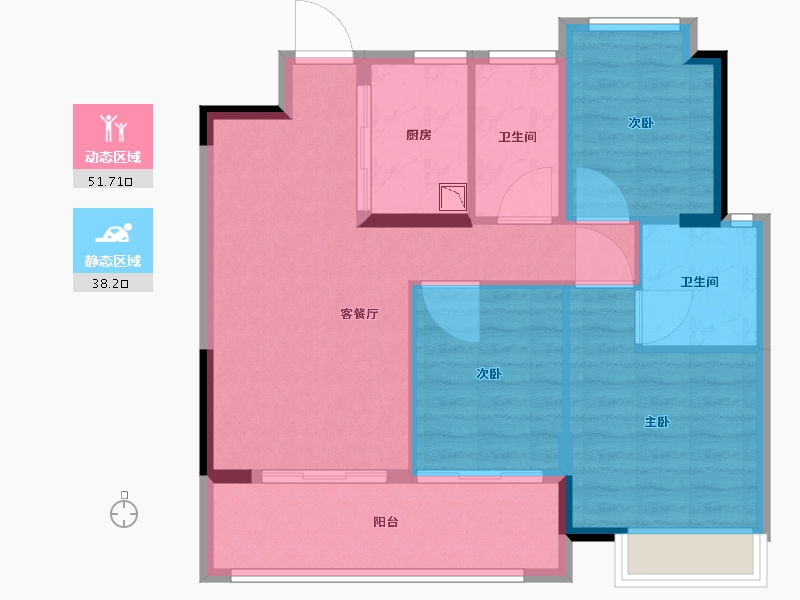 福建省-厦门市-保利万兆大国璟-81.00-户型库-动静分区