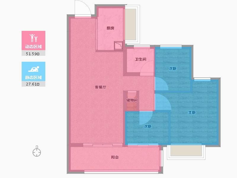 福建省-厦门市-角美大唐世家-71.01-户型库-动静分区