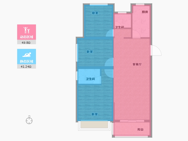 浙江省-宁波市-景瑞龙湖缇香郦城-82.00-户型库-动静分区