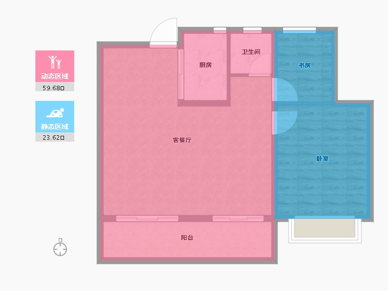 安徽省-合肥市-琥珀蜀熙府-75.99-户型库-动静分区