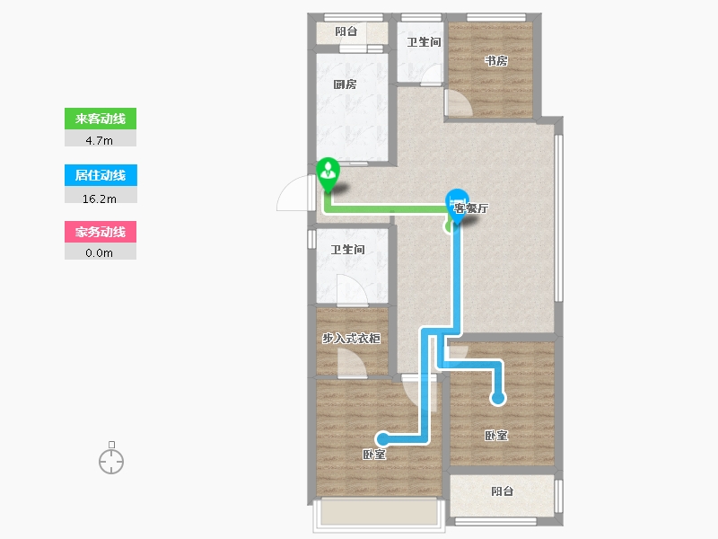 安徽省-芜湖市-卓瑞新里城-98.00-户型库-动静线