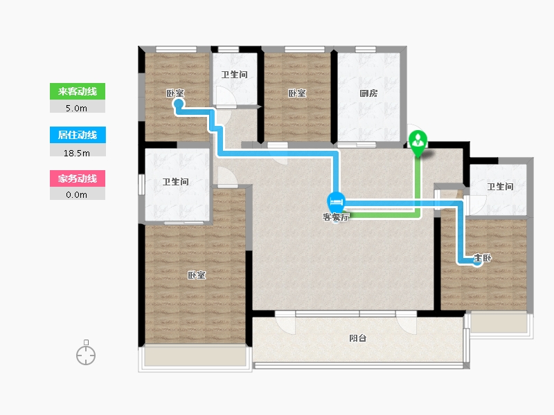 江苏省-苏州市-当代著家MOMΛ-136.00-户型库-动静线