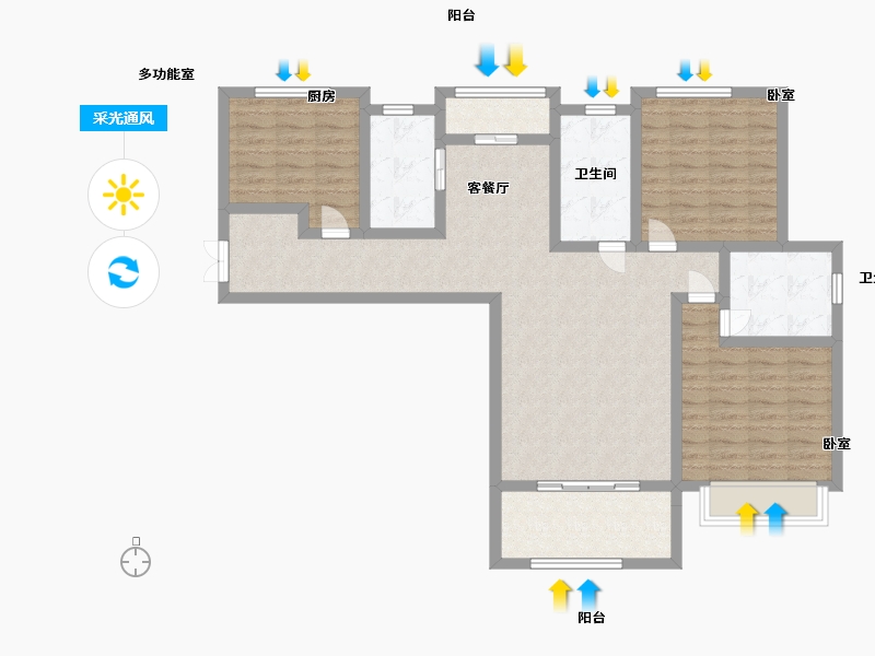 江西省-景德镇市-鹭金·昌江府-100.00-户型库-采光通风