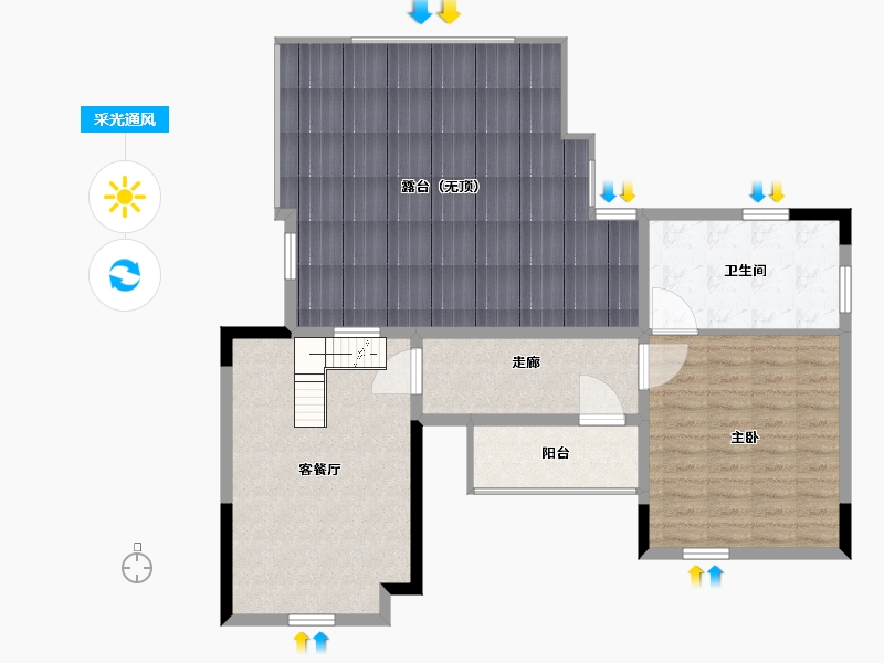 江西省-南昌市-正荣学府壹号-110.00-户型库-采光通风