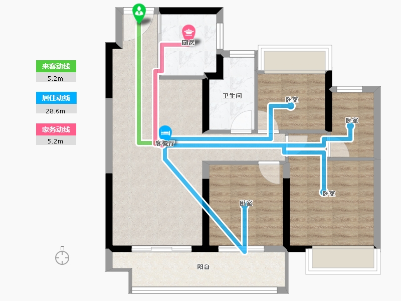 江苏省-盐城市-盐城金樾府-76.99-户型库-动静线