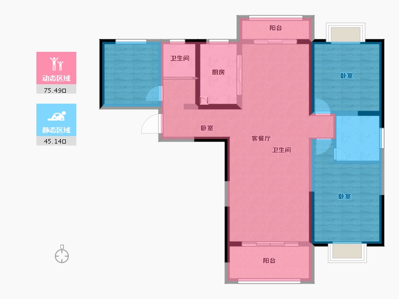 安徽省-淮南市-淮南金融广场-108.01-户型库-动静分区