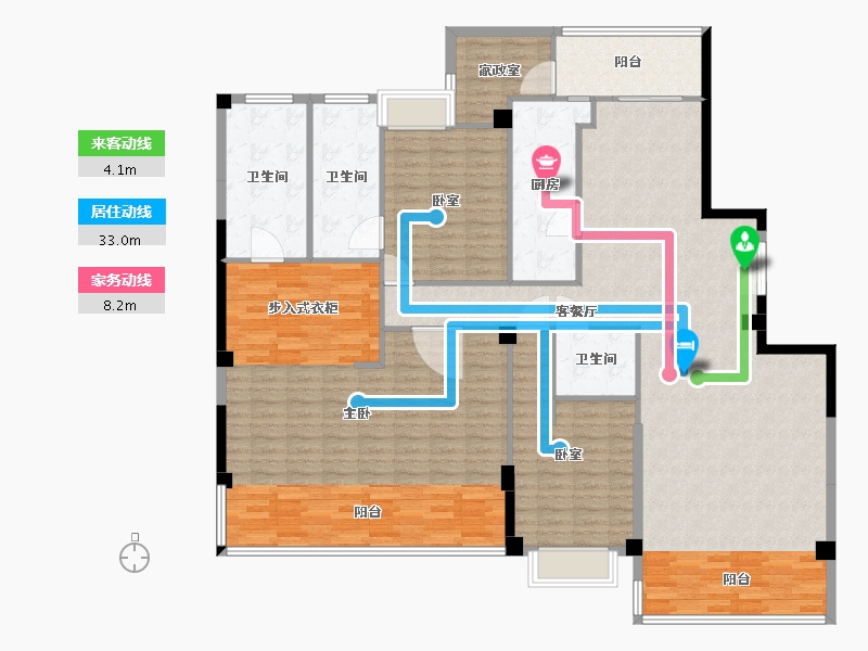 福建省-泉州市-兴进豪园三期-183.05-户型库-动静线