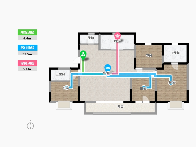 宁夏回族自治区-银川市-华远旭辉江南赋-119.33-户型库-动静线