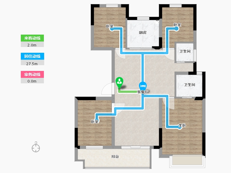 浙江省-宁波市-宝龙东望-98.00-户型库-动静线