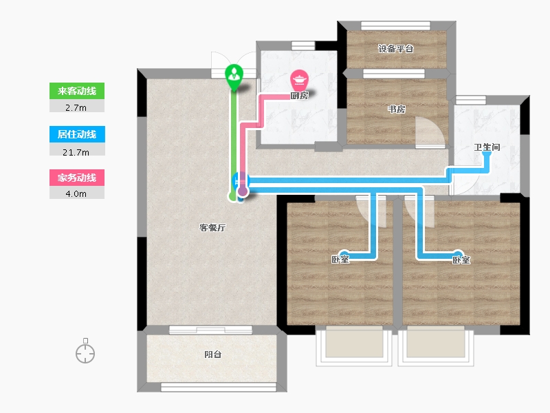 浙江省-湖州市-鸿翔中央府-69.00-户型库-动静线