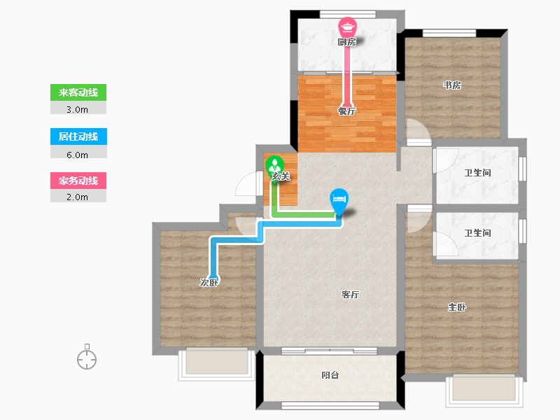 山东省-济南市-中建长清湖-95.40-户型库-动静线