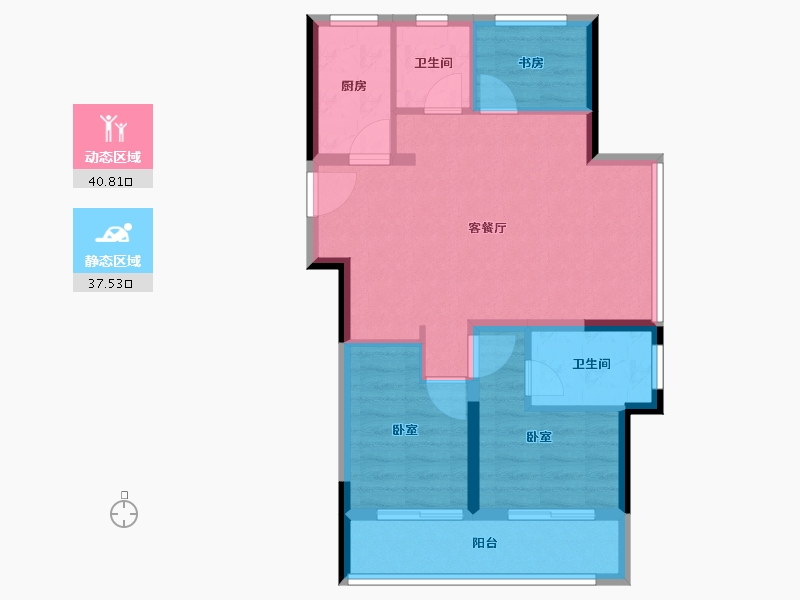 浙江省-绍兴市-中南漫悦湾-70.00-户型库-动静分区