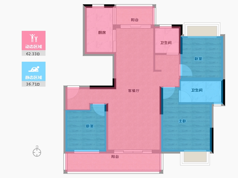 江西省-宜春市-东方·郡望府-87.74-户型库-动静分区