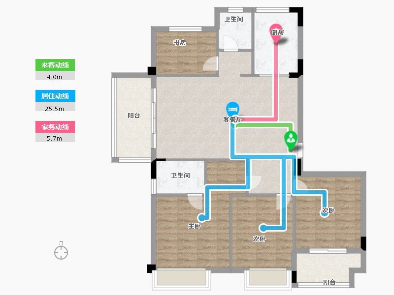 福建省-南平市-建阳璀璨滨江-104.00-户型库-动静线