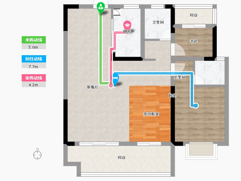 安徽省-淮南市-斌锋·江山樾-84.01-户型库-动静线