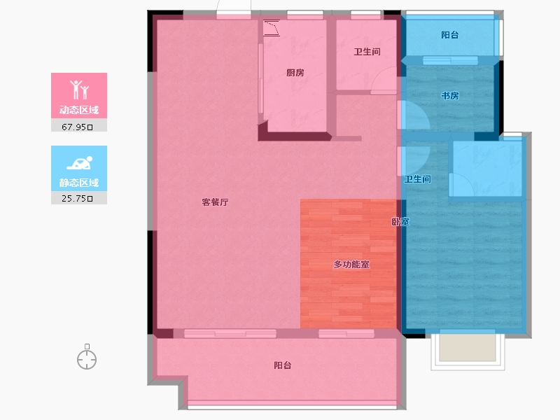 安徽省-淮南市-斌锋·江山樾-84.01-户型库-动静分区